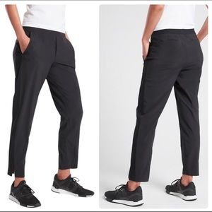 Athleta Brooklyn Mid Rise Black Travel Ankle Pants